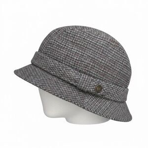 Vintage Country Gentleman Men's Tweed Wool Hat Fedora Gray Paperboy Driver 7.5